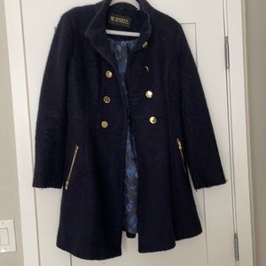 Guess peplum navy blue pea coat.Worn once, like new condition